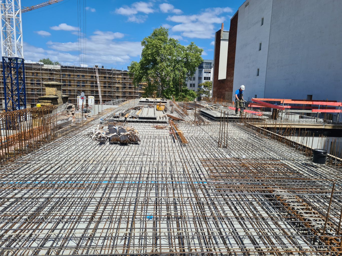Verwaltungsgebäude Magdeburg, Decke über 1.OG ©2023, Krebs+Kiefer Ingenieur GmbH Erfurt
